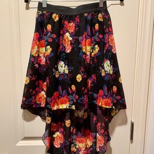 Charlotte Russe Floral Hi-Low Skirt
